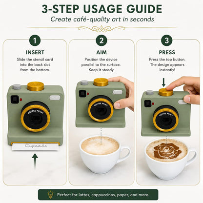 Manual Coffee Art Printer with 3D Design